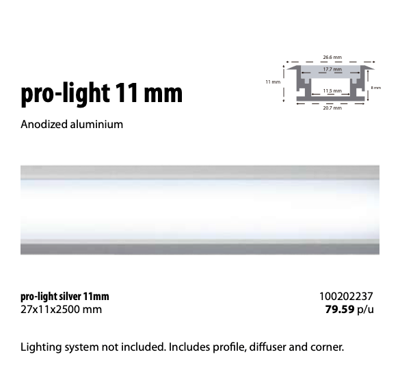 PRO-LIGHT SILVER 11MM