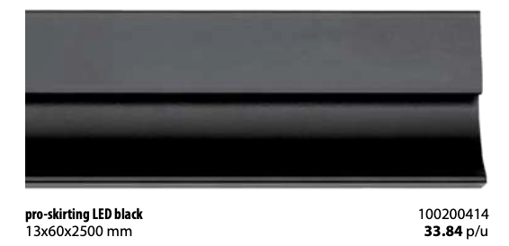 PRO-SKIRTING BLACK 6X250X1,2