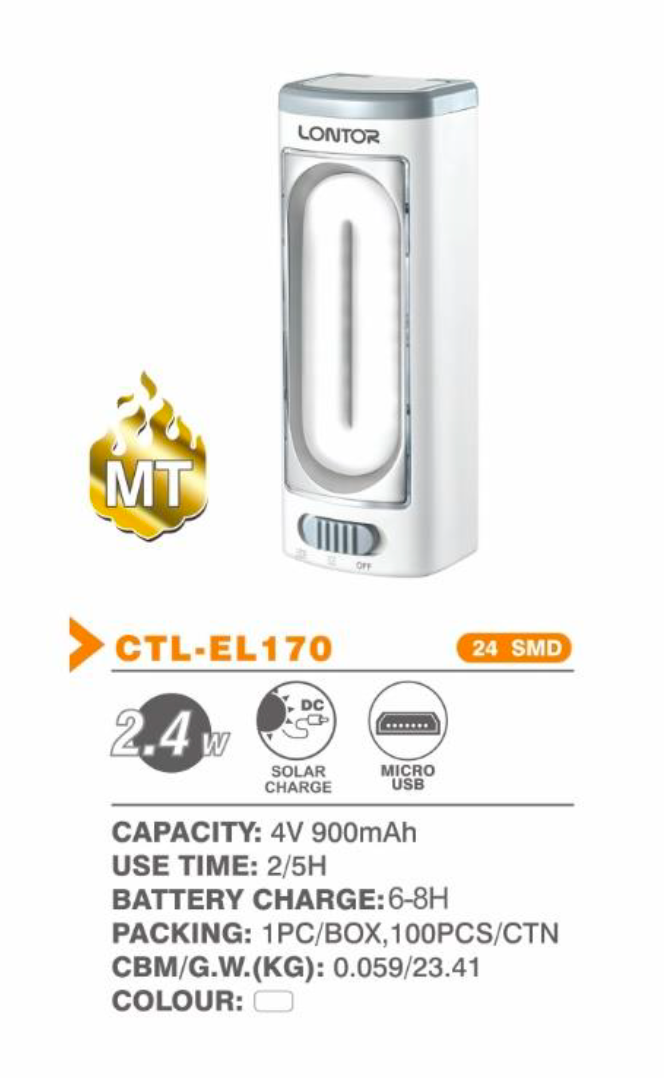 2.4W Rechargeable LED Emergency Light - Lontor